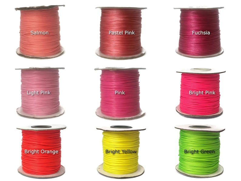 1mm Waxed Polyester Cord SOLD BY ROLL Wax Cord 80 Metres Etsy UK