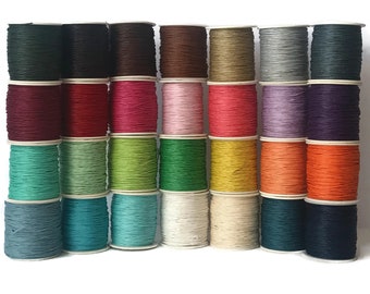 90 Metres -SOLD BY ROLL - 1mm Waxed cotton cord, Macrame cord for bracelet, craft  making