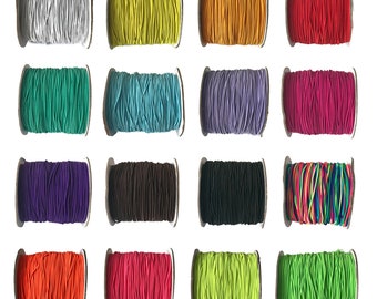 1mm Elastic cord, Round Elastic Cord - choice of colours and metres (H1)