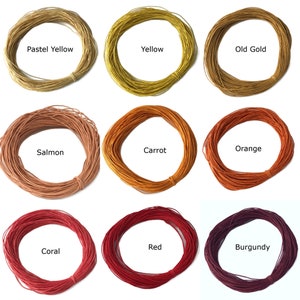 1 mm waxed cotton cord, wax cord, macrame cord, shamballa, bracelet cord C,D image 3