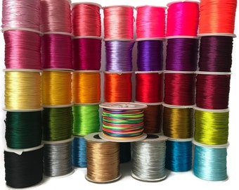 1mm Satin Nylon Cord,  for Macrame, Tassels, Beading, Rattail cord (R2)