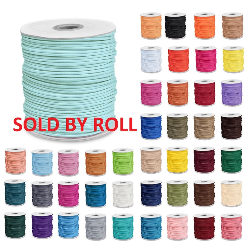 1mm Waxed Polyester Cord SOLD BY ROLL Wax Cord 80 Metres Etsy