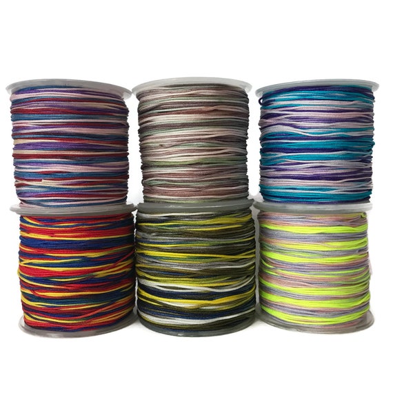 1 x Bright Violet Silky Nylon 25m x 1mm Kumihimo Macrame Rattail Skein HA03945