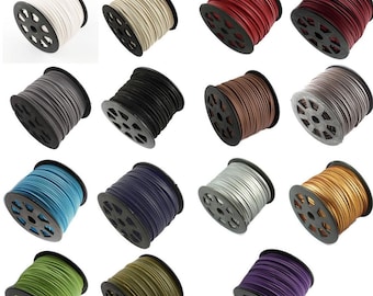3mm Faux Suede Cord with Imitation Leather for Bracelet Necklace Craft (J2)