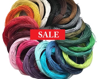 30 COLOUR PACK 1 Mm Waxed Cotton Cord, Macrame Cord, Waxed Cord 