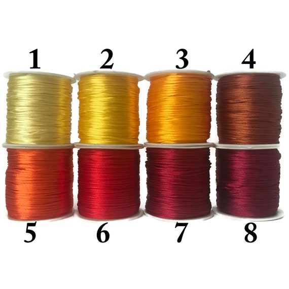 1mm Satin Nylon Cord SOLD by ROLL for Macrame, Beading, Rattail Cord 70  METRES R2 