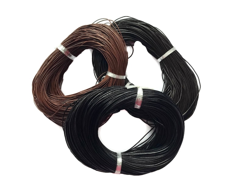 1mm Genuine Leather Cord Round Black or Brown Leather O Etsy UK