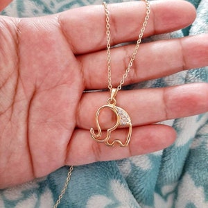18K Gold Filled Elephant Charm Necklace - Gold Elephant Pendant - Good Luck Charm - Dainty Jewelry