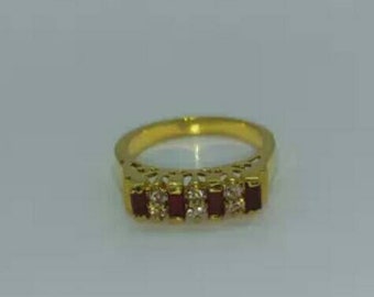 18k Gold Plated Ring with zircons