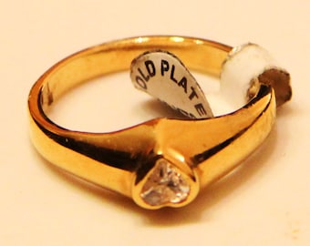 18k Gold Plated Ring with zircon