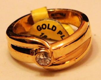 Gold Plated Ring with zircon