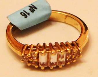 18k Gold Plated Ring with zircons