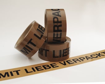 2 x Klebeband Mit Liebe verpackt je 66 Meter!