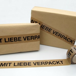 Adhesive tape 'Packaged with love' image 1