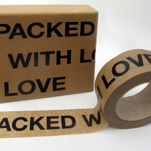 Papierklebeband PACKED WITH LOVE 50mm breit