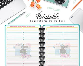 Classic Planner Brainstorm To Do List Printable - Style Camera 001