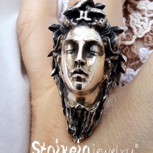 Medusa Ring: Solid Sterling Silver Perseus Ring