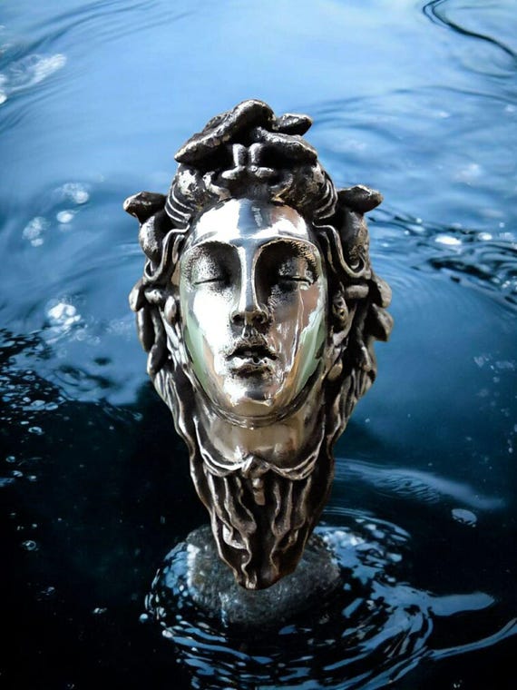 Medusa Necklace, Greek Mythology Snake Goddess, One of the three Gorgons