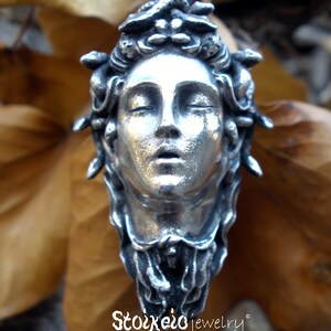 Medusa Necklace, Greek Mythology Snake Goddess, One of the three Gorgons image 12