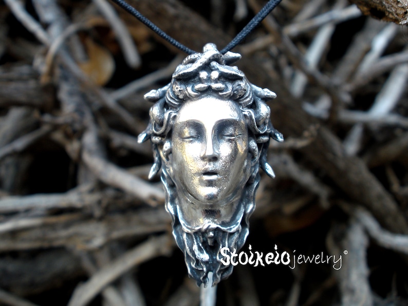 Medusa Necklace, Greek Mythology Snake Goddess, One of the three Gorgons image 16