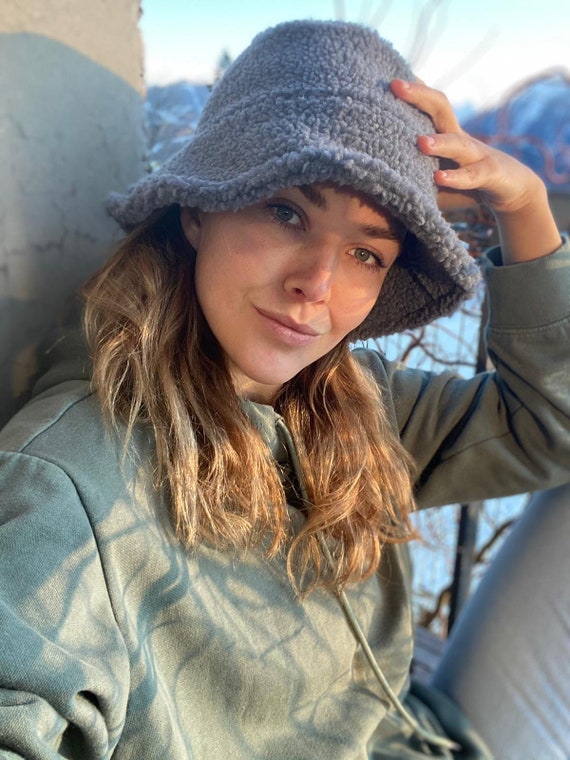 LOEVENICH Bucket Hat Damen - Gefütterter Winterhut Karomuster OneSize