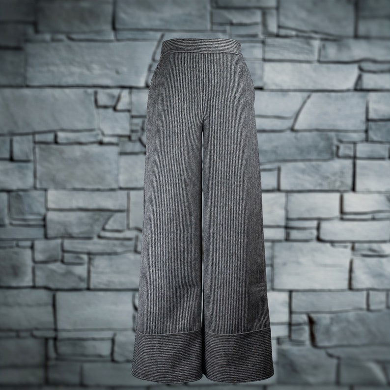 Hose Berry Woll Palazzo Hose für Damen Winter Hose mit hohem Etsy