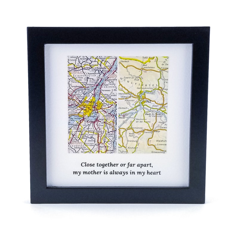 Long Distance Relationship Map Personalized Distance Gift for Etsy