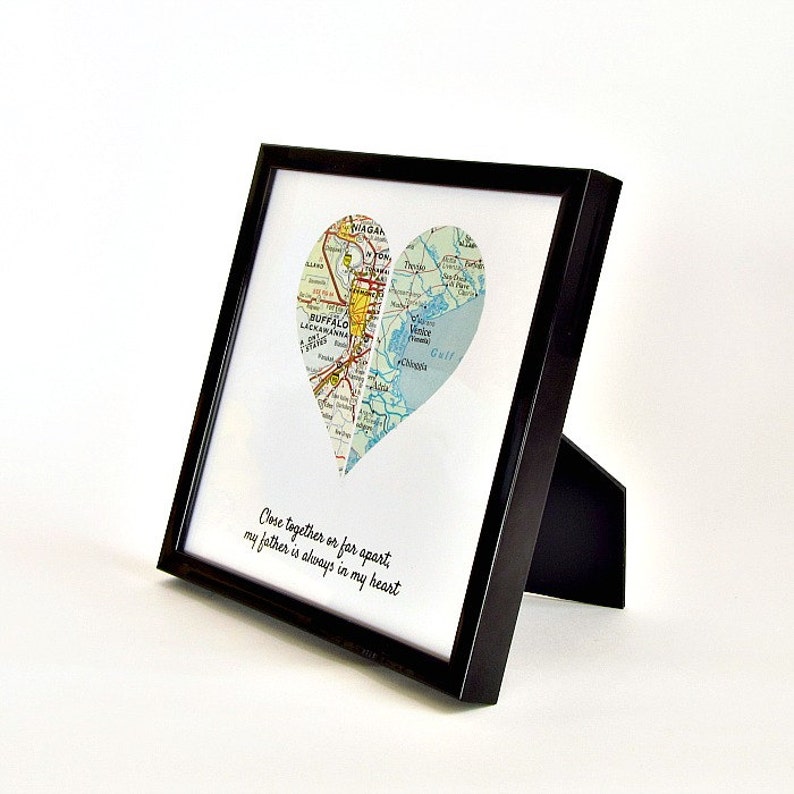 Long Distance Girlfriend Gift Map Meaningful Gifts for Her Etsy