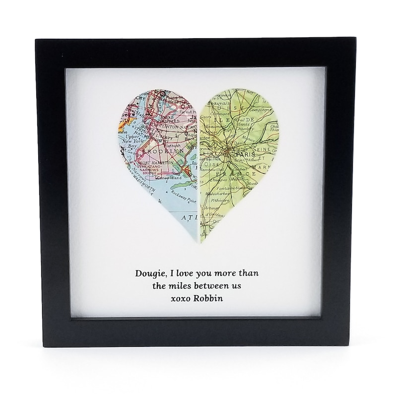 Long Distance Girlfriend Gift Map Meaningful Gifts for Her | Etsy