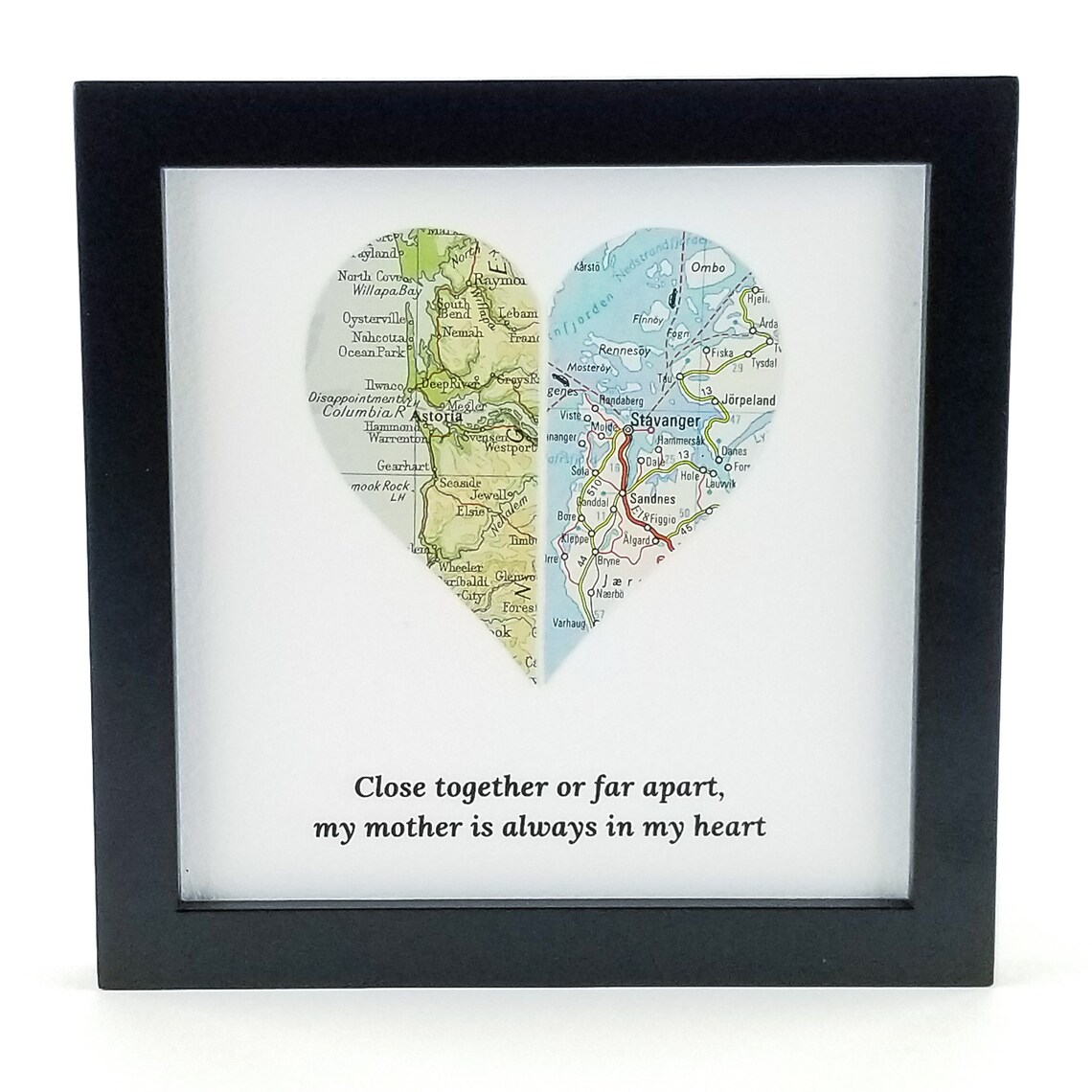 Long Distance Girlfriend Gift Map Meaningful Gifts for Her Etsy