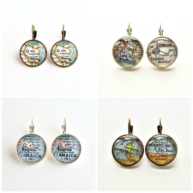 Personalized Gifts For Foreign Exchange Students Christmas Gift Ideas For Exchange Students Personalized Map Earrings !   - 