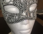 Sexy pearl lace eye masquerade mask prom ball halloween steampunk