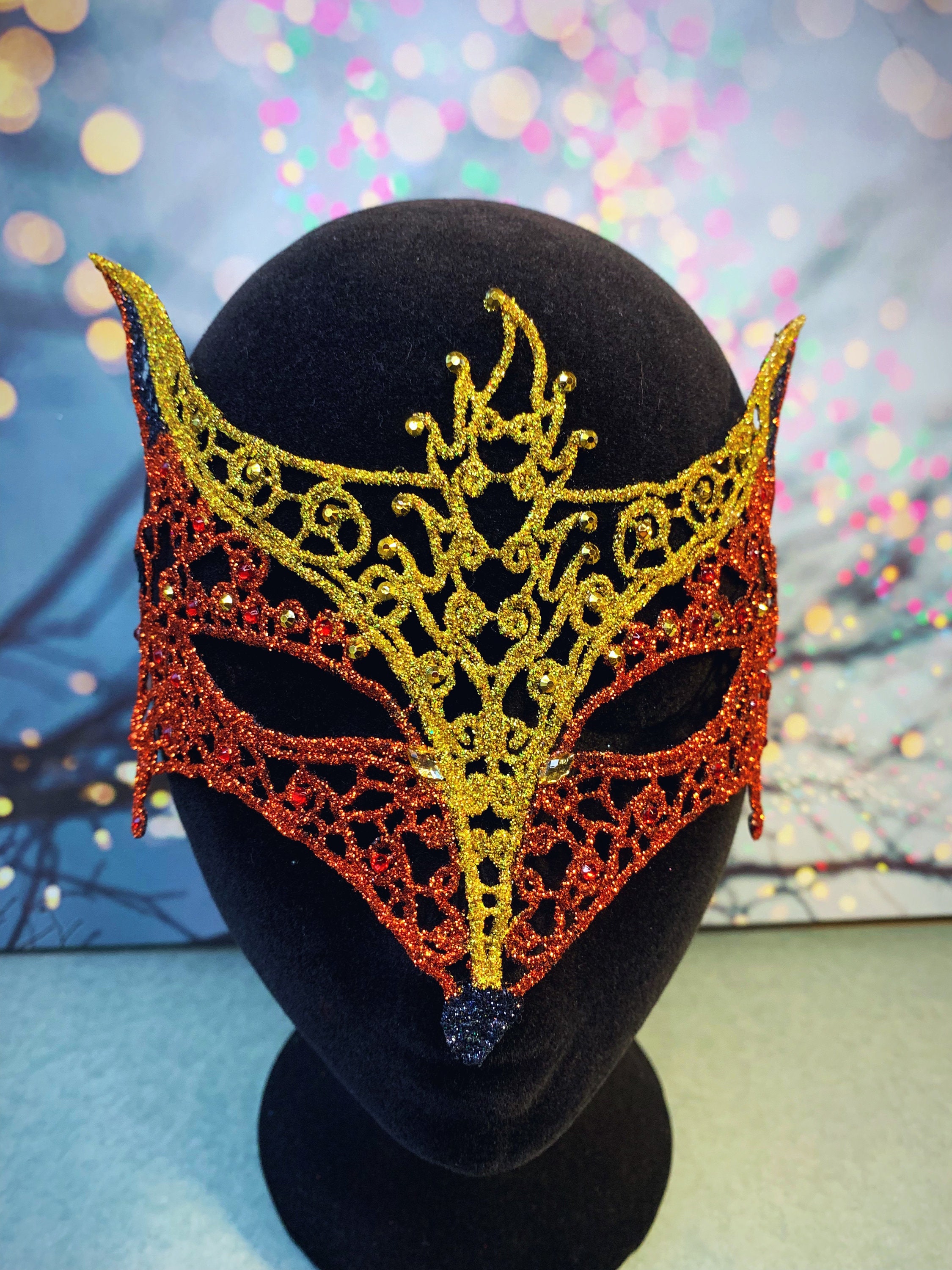 Black Fox Masquerade Mask