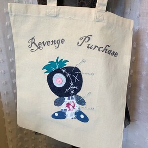 Revenge Purchasing Voodoo Puppe Bio-Baumwolle Tragetasche - Schuleinkauf Halloween Geschenk Weihnachten