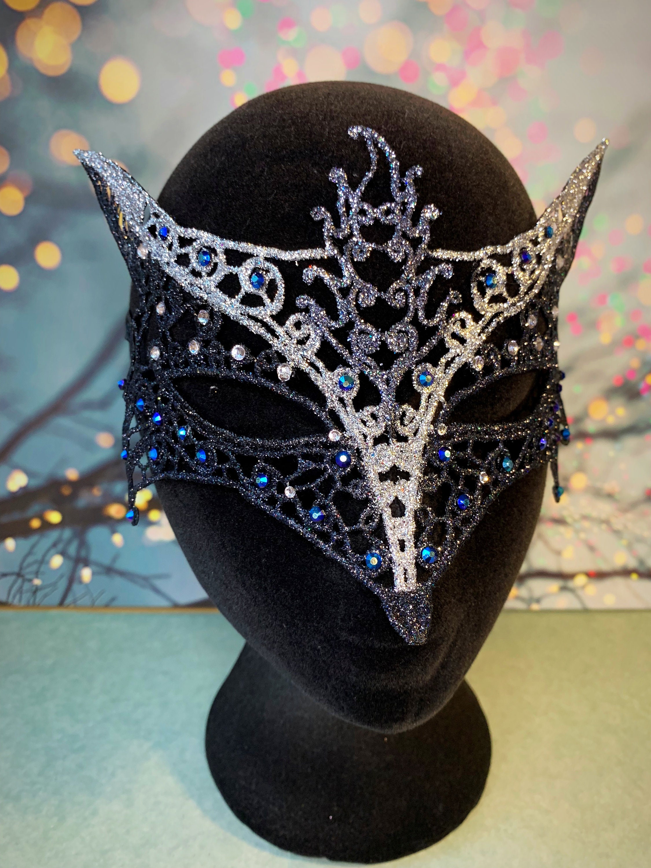 Black Fox Masquerade Mask