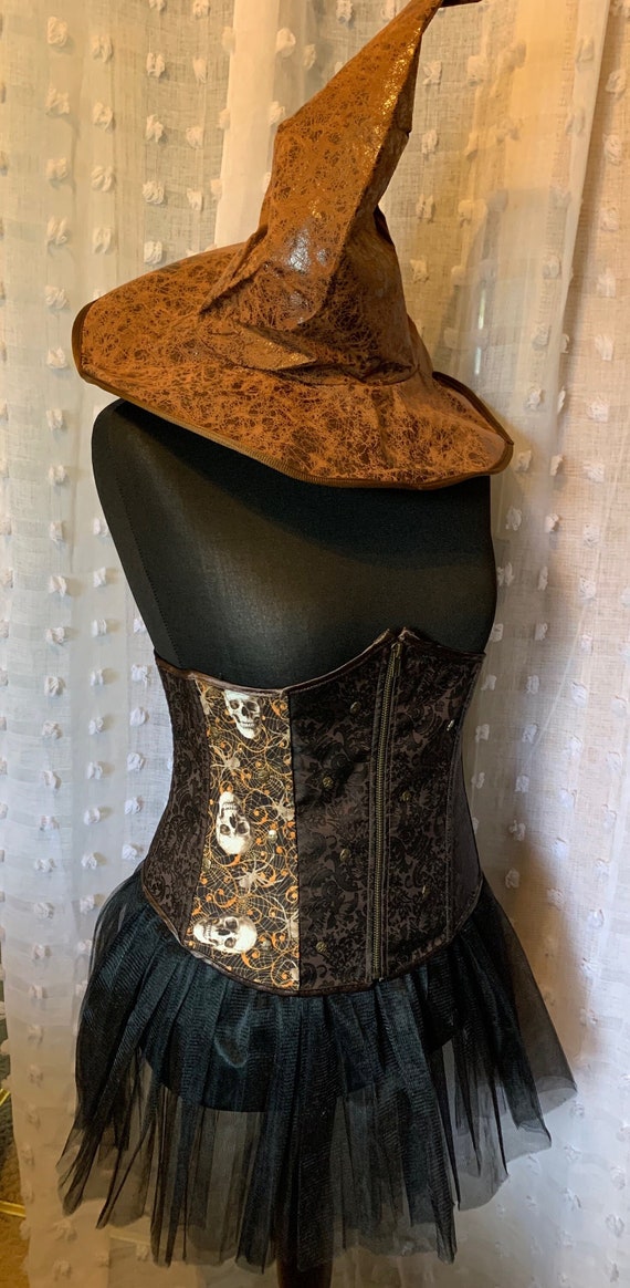 Witch Skull Design Adult Costume Female Uk Size 10 14 Witch Skull Design Adult Costume Female Uk Size 10 14