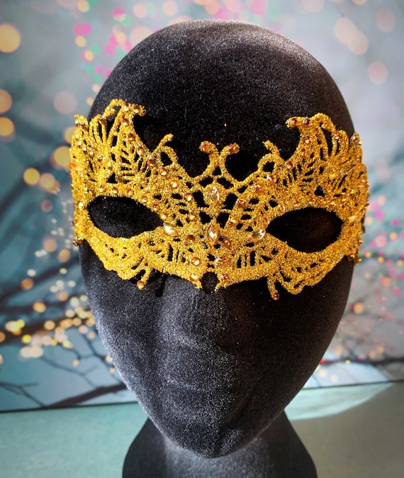 Golden Glitter Masquerade Mask Golden Glitter Masquerade Mask