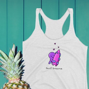 Surf dreams octopus hug women&#39;s racerback tank &lt;3
