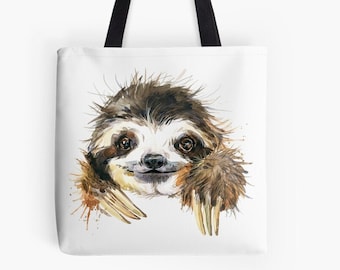 Bolso de mano de playa perezoso • Regalo perfecto para amante de los perezosos • Lindo regalo para los amantes de los animales • Lindo regalo de perezoso para amigos y familiares