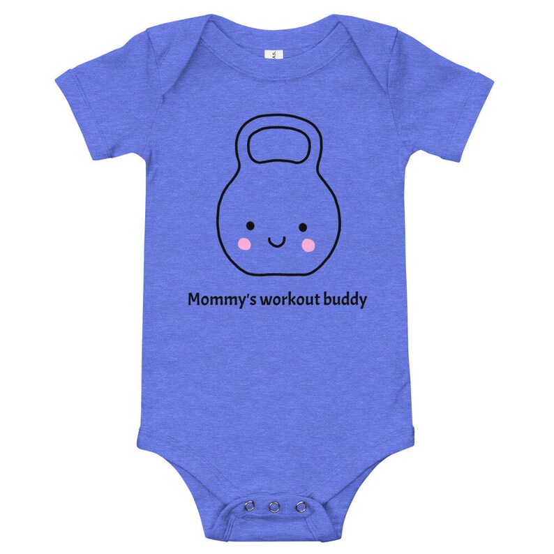 Mommy/'s workout buddy baby romper onesie bodysuit