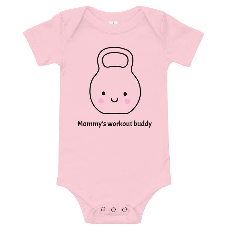 Mommy/'s workout buddy baby romper onesie bodysuit