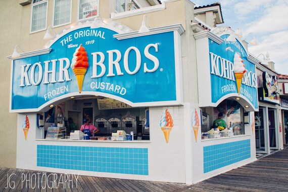 Kohr Bros Beach Ocean City New Jersey Boardwalk Ice Etsy