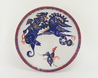 Rosenthal Alta Mira Porcelain Bowl - Dragon Motiv by Gilbert Portanier - Wedding Gift - Table Decor - Table Centrepiece