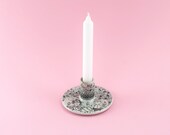 BJORN WIINBLAD Candleholder, Black and White Porcelain Candlestick Holder by Nymölle