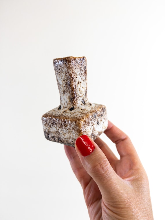 Van Woerden 作 Vest Keramiek Fat Lava Mini Chimney Vase - オランダ