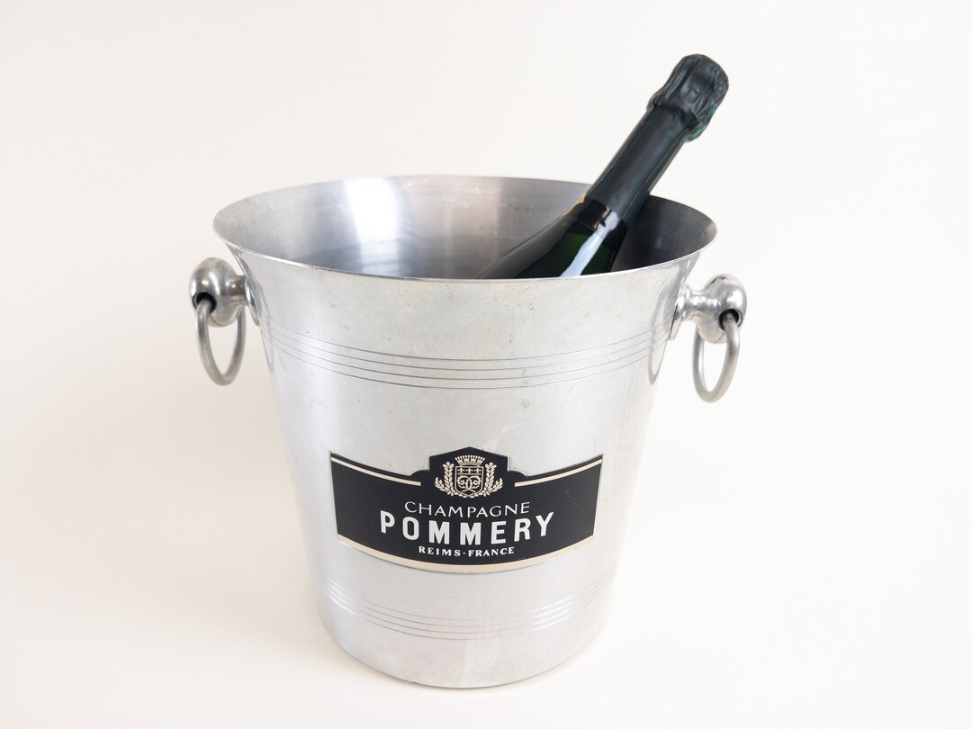 Pommery Champagne Ice Bucket Vintage Silver Metal Champagne Bucket Aluminium Champagne Ice