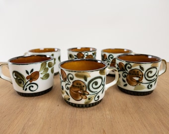 Boch Coffee Cups or Tea Cups - Boch Belgium Argenteuil Tea Cups - Set of Six