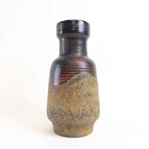 Carstens Ceramic Fat Lava Vase - Earth-tone Vintage West German Pottery Vase by Carstens Form 7606-25