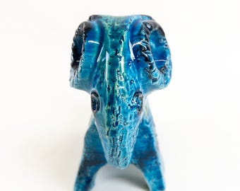 Bitossi Rimini Blu Ram: Mid-century Modern Italian Ceramic Animal