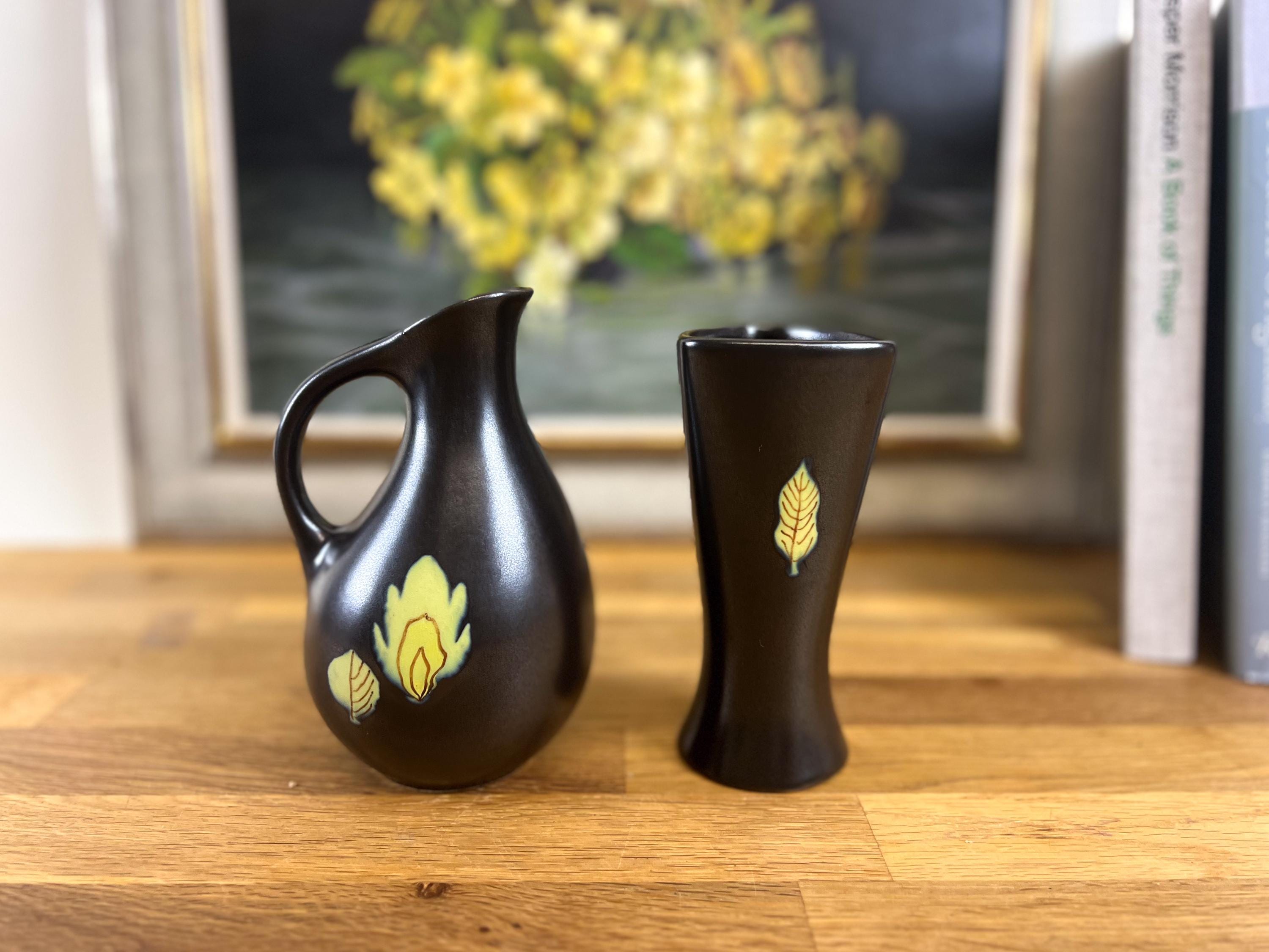 VEBハルデンスレーベン花瓶、東ドイツの花瓶セット、ミッド